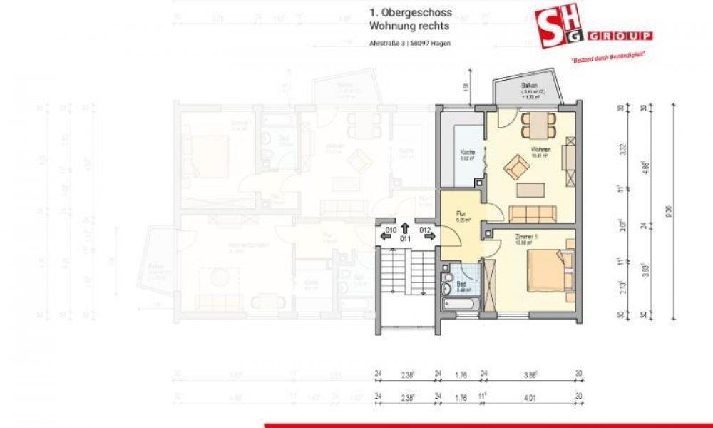 SHG+++ Schöne frisch renovierte 2-Zimmerwohnung wartet auf ihren neuen Mieter