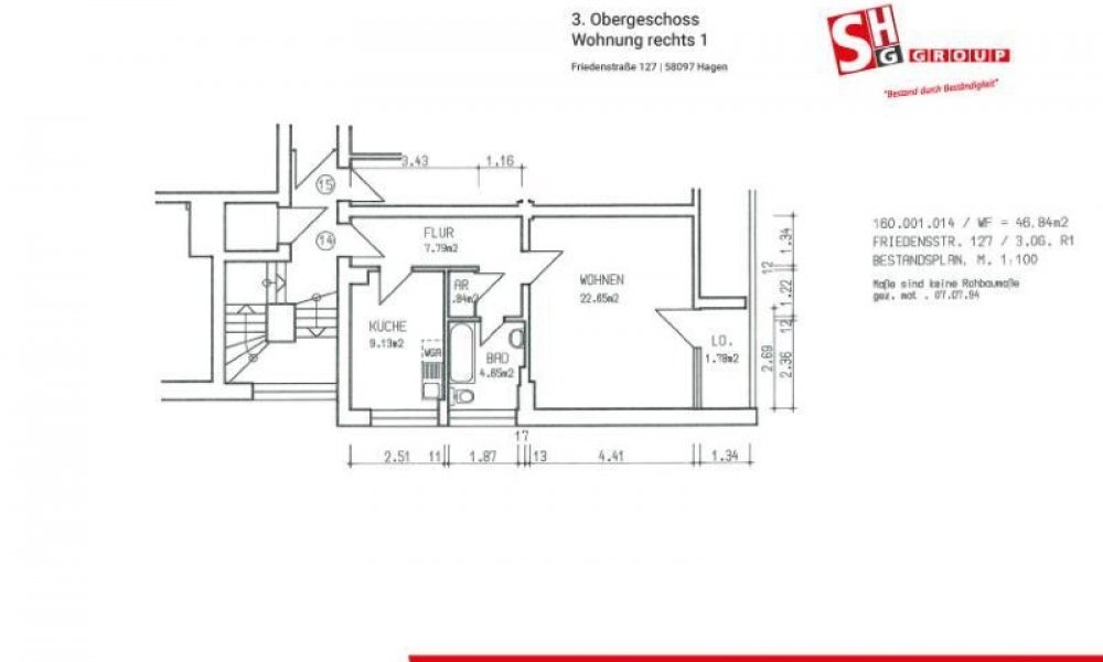 SHG+++ Ruhiges 1,5-Zimmer-Apartment wartet auf Ihren neuen Mieter