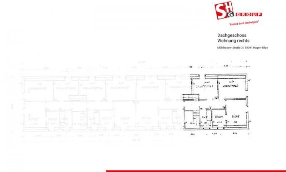 SHG+++ Gemütliche 2,5-Zimmer-Dachgeschosswohnung in Eilpe zu vermieten
