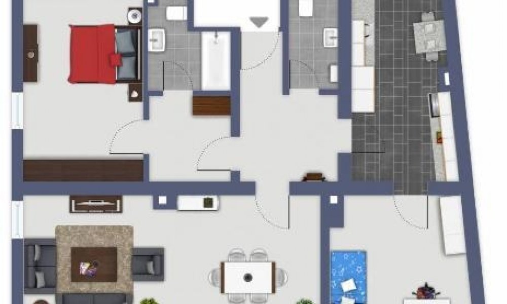 SHG+++ Kernsanierte 3,5-Zimmer Wohnung inkl. kompletten Dachgeschoss
