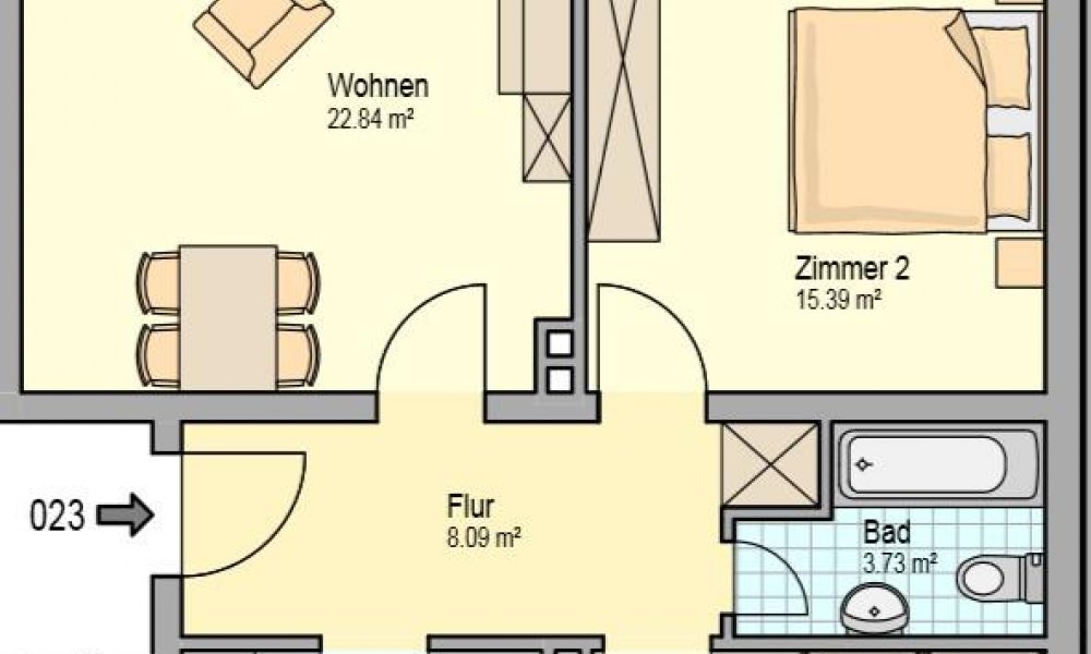 SHG+++ Schöne 3,5-Zimmerwohnung mit Balkon - Kernsanierte Fassade - Möbel zu verkaufen